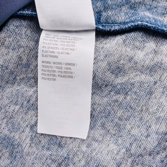 Lori Goldstein Blue Animal Print Long Sleeve Cardigan Open Flowy size Large - Picture 4 of 5